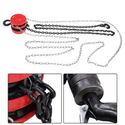 DURAFORCE 1 Ton / 2200Lbs Chain Hoist Manual Puller Block Fall Chain 10FT with Hook Red