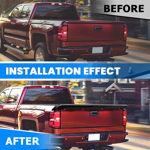 3PCS for Chevy Silverado 2007-2014 Tailgate Tail Gate Wing Spoiler