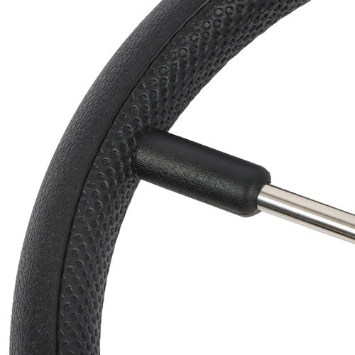 DURAFORCE NEW 5 Spoke 13-7/8 Inch Stainless Steel Yach Steering Wheel with PU Foam（Black）