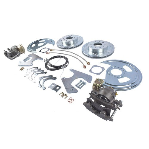 DURAFORCE Rear Brake Disc Set w/ Brackets for GM A F X-Body Buick Chevy Pontiac 1964-1977