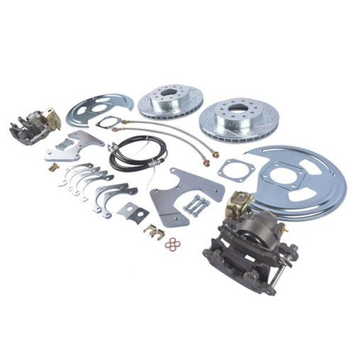 DURAFORCE Rear Brake Disc Set w/ Brackets for GM A F X-Body Buick Chevy Pontiac 1964-1977