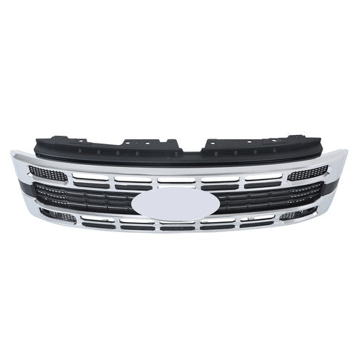 DURAFORCE New Plastic Front Upper Bumper Grille Chrome Trim For Ford F250 XL/XLT 2023-2024