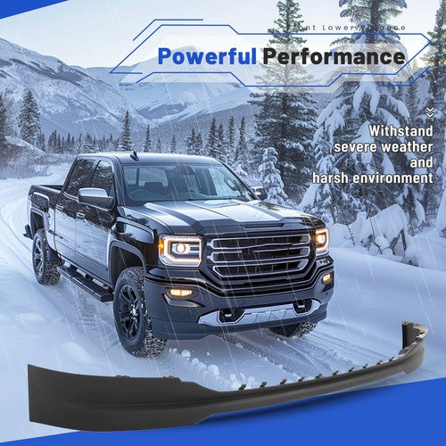 For GMC Sierra 1500 2016 2019 18 Front Bumper Lower Valance Air Deflector Black