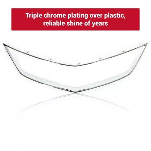 DURAFORCE Front Chrome Grille Grill Trim Frame For 2016-2018 Acura ILX Base 71122TX6A51