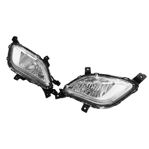 DURAFORCE For 2017 2018 Kia Forte Front Bumper Fog Lights Lamps Set w/bulb Left Right Pair