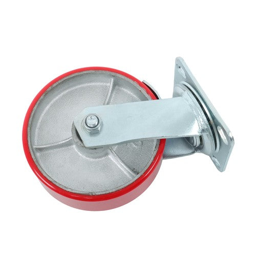 DURAFORCE 1 Pack 6" Casters Heavy Duty Industrial Caster Wheels Polyurethane Swivel Caster