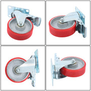 DURAFORCE 4 Inch Heavy Duty Casters, Swivel Caster Wheels with Brake, Polyurethane