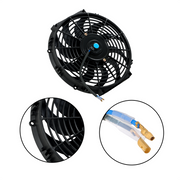 DURAFORCE 2× 12" Electric Radiator Cooling Slim Fans Push Pull Mount Black For Universal