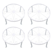 DURAFORCE 4PCS Plant Stand for Flower Pot Potted Holder Indoor Outdoor Metal 9in