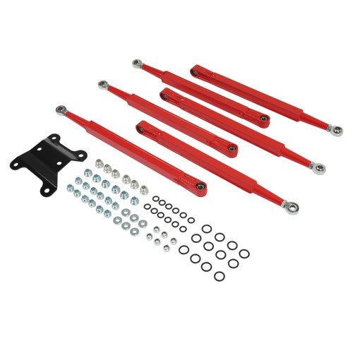 Red Boxed Rear Radius Arms for Can Am Maverick X3 2017 Plus 64 Inch Body Powder Coated