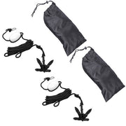 DURAFORCE 2-Pack Folding Anchor Set 0.7kg Black For Grapnel Boat Marine Kayak