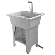 DURAFORCE 65 Freestanding Sink Commercial Laundry & Utility Room Sinks with Faucet Gray