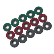 DURAFORCE Flap Wheels Set 180# 320# 600# 5 Pcs of each Scour Flap Disc 15 Pcs 4.5 Inch