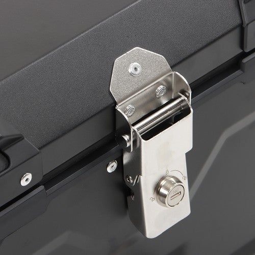 DURAFORCE 55L Motorcycle Top Case Tail Box Waterproof Luggage Scooter Trunk Storage Black