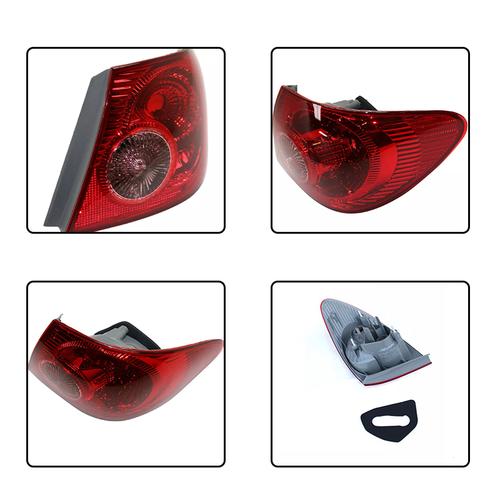 For 2003-2008 Toyota Corolla Outer+Inner Tail Lights Right Passenger Clear Lens