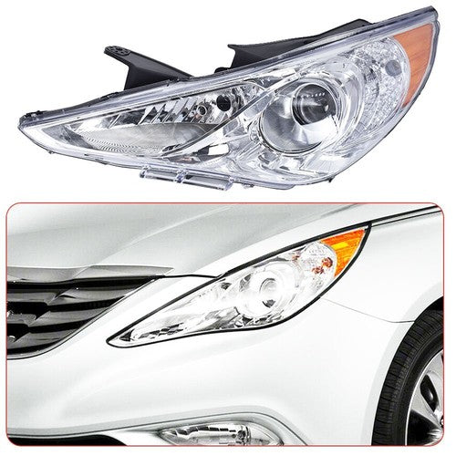 DURAFORCE 2x For Hyundai Sonata 11-14 Chrome Housing Amber Corner Projector Headlights