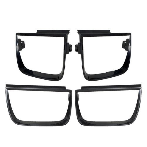 DURAFORCE Black Set Of 4 Fit For Chevy Camaro Series 2010 - 2013 Tail Light Bezel Covers
