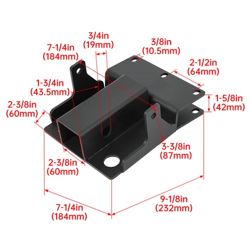 DURAFORCE For Kawasaki Mule 600 / 610 / SX 4x4 XC Heavy Duty 2" Receiver Trailer Tow Hitch
