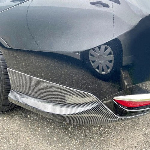 Rear Bumper Lip Splitter Spoiler For 2016-2017 Accord Sedan 4dr Carbon Style