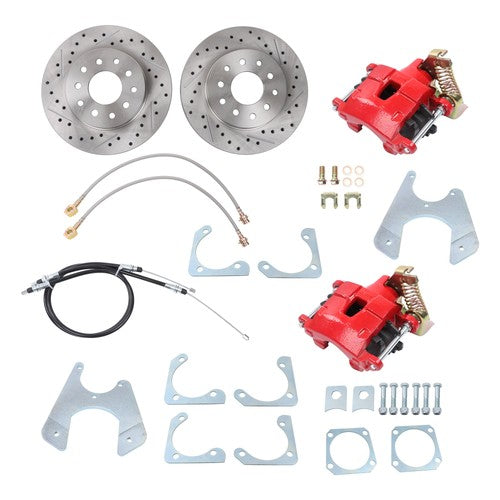 DURAFORCE For Calipers Chevelle GTO El Camino 64-72 GM 10 12 Bolt Rear Disc Brake Kit Red