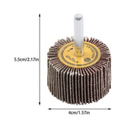 DURAFORCE 5 Pack 1-1/2" x 1" x 1/4" Aluminum Oxide Shank Mounted Flap Wheels 120 Grit