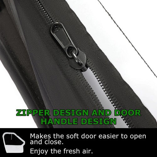DURAFORCE Left &Right Soft Doors Cab Enclosures For Honda Pioneer 500 2015-2024 Black