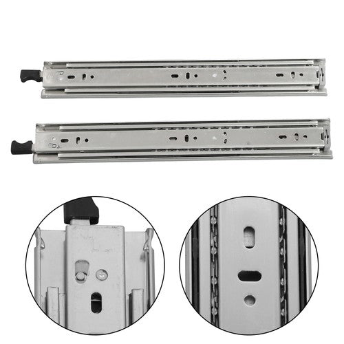 DURAFORCE 1 Pair 14 Inch Locking Drawer Slides Full Extension & Lock 150lbs Capacity