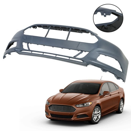 DURAFORCE NEW Primed Front Bumper Cover Fit For 2013 2014 2015 2016 Ford Fusion