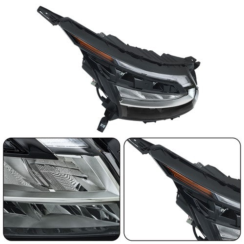 DURAFORCE LED Headlight Passenger Right Side For Nissan Pathfinder 2022-2023 Chrome Bezel