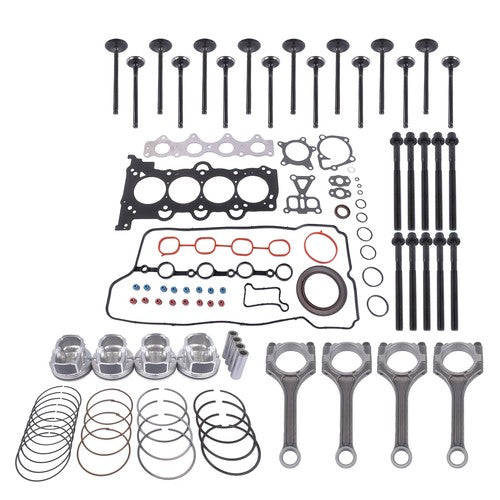 DURAFORCE Head Gasket w/ Bolts & Piston and Rings Kit For Hyundai Accent Kia Rio Soul L4