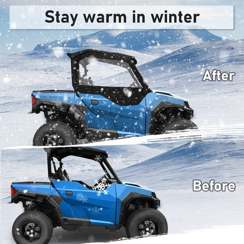 DURAFORCE 2PCS Soft Doors Window For Polaris General 1000 EPS/Sport 2016-2023 2022 2-seat