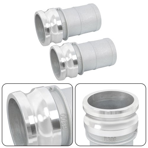 DURAFORCE 3" Aluminum Camlock Type E Adapter Universal Hose Connection Kit 2 Pcs