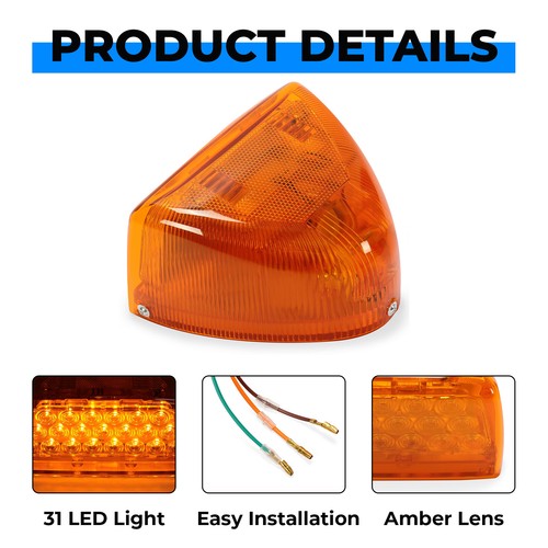 Turn Signal Corner Head Light Marker 31 LED Amber for Peterbilt 379 359