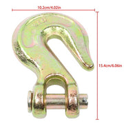 DURAFORCE 4Pcs 1/2" Clevis Grab Hook G70 Forged Steel Chain Hook Fracture Strength 48000lb