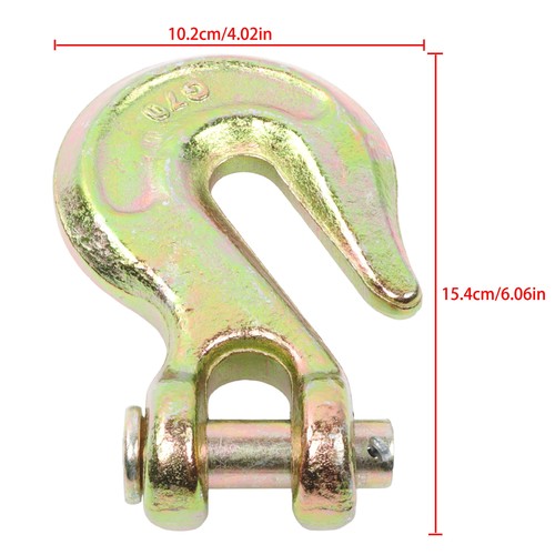 DURAFORCE 4Pcs 1/2" Clevis Grab Hook G70 Forged Steel Chain Hook Fracture Strength 48000lb