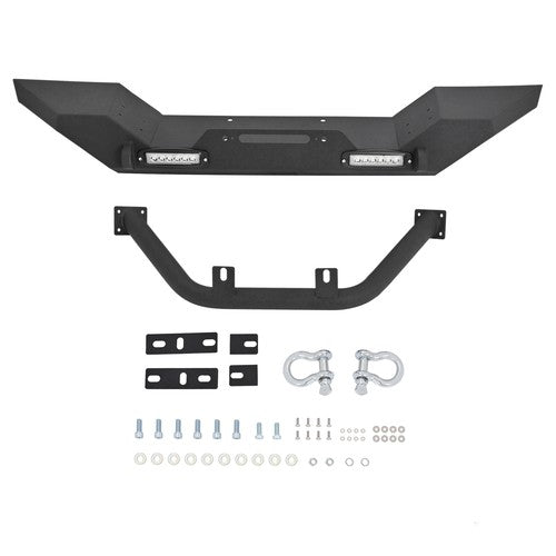 Front Bumper With Winch Plate D Rings Rock Crawler for Jeep Wrangler 87-06 TJ YJ