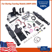 DURAFORCE Air Ride Kit with Motorcycle Electric Center Stand for Harley Road King 09-16