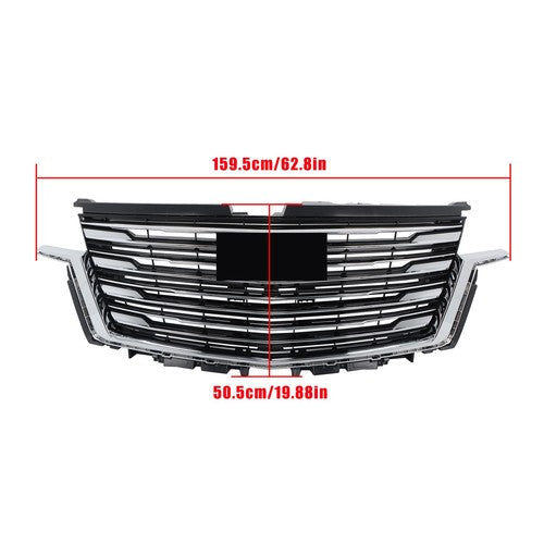 DURAFORCE Plastic Front Upper Bumper Grille Chrome Fit For Cadillac Escalade 2021-2023