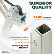 DURAFORCE For Boat Trailer parts Galvanized Winch Stand W/1400lbs Winch Roller and Strap