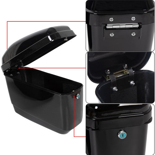 Universal Motorcycle Hard Saddlebag for Harley Honda Shadow VTX