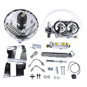 DURAFORCE For Chevy Bel Air Impala 8" Chrome Power Brake Booster Conversion Kit Disc/Drum