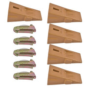 DURAFORCE X290 Sharp Bucket Teeth/Tooth with K290S Flexpins Fit for Mini Excavator 5Pcs