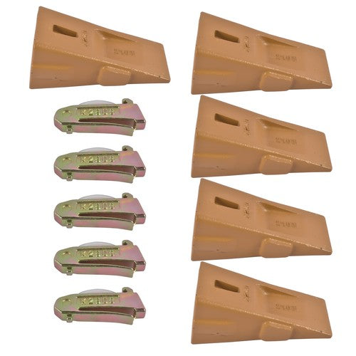DURAFORCE X290 Sharp Bucket Teeth/Tooth with K290S Flexpins Fit for Mini Excavator 5Pcs