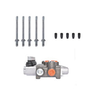 DURAFORCE 5 Spool 3625PSI Hydraulic Monoblock Double Acting Control Valve 11 GPM SAE Ports
