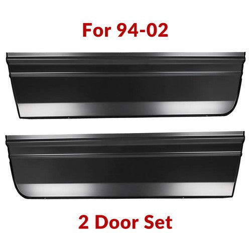 DURAFORCE Lower Front Door Skin Set For 94 To 02 Dodge Ram Except 4 Door Quad Cab Pair