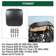 DURAFORCE Aluminum UTV Roof Hard Top For 2014-2023 Polaris RZR 900 1000 Turbo 2 seat Black