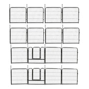 DURAFORCE 16 Panels 24x24 inch Dog Playpen Crate Fence Pet PlayPen Exercise Cage