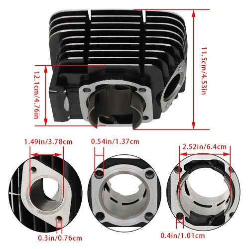 DURAFORCE Fit For Yamaha Rd350 1973-1975 Cylinder Rebuild Kit Pistons Rings Pins
