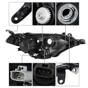 DURAFORCE Headlight For Toyota Corolla 2014-2016 Headlamps Driver/Left Side Clear Housing