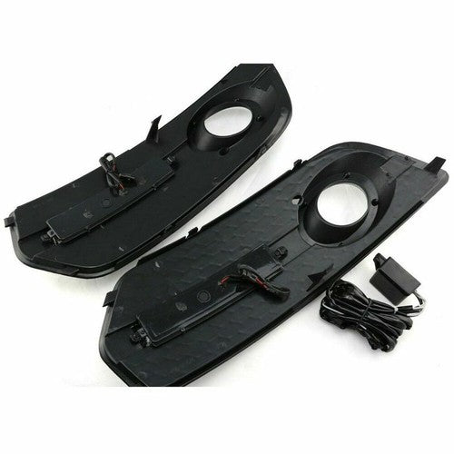 DURAFORCE LED DRL Fog Lights Bezel Cover Lamp w/Wire harness switch For 2009-2012 Audi Q5